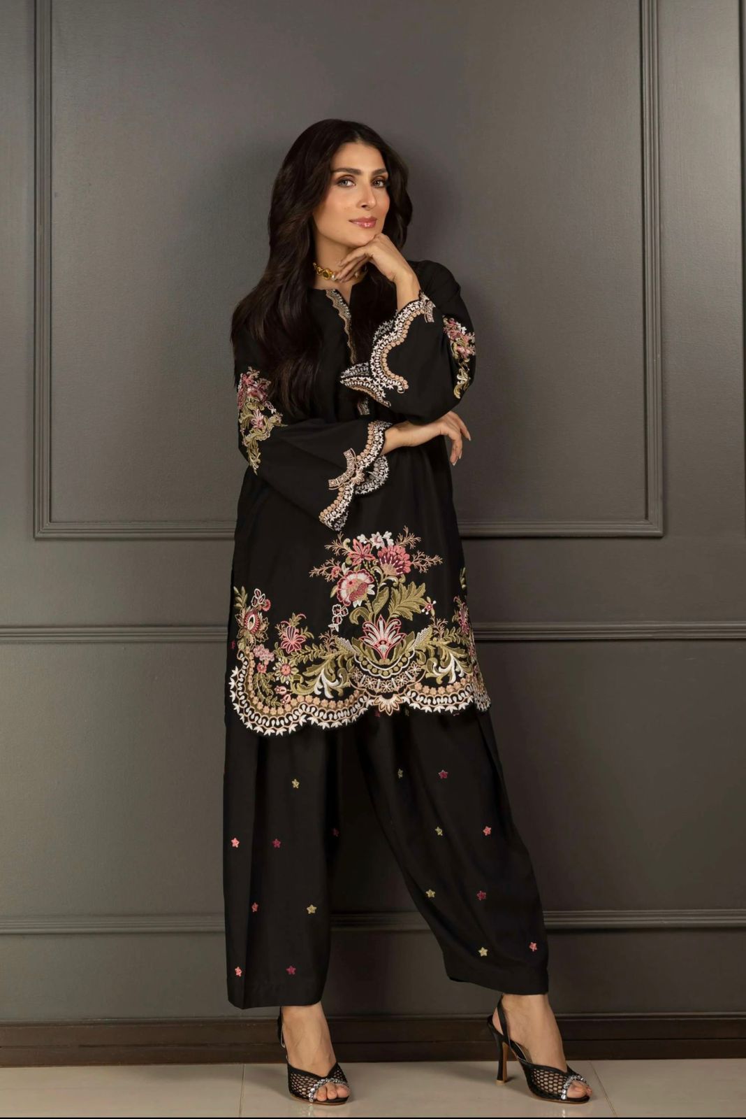 AMAL – Embroidered Lawn Co-ord Set | 2 Piece Stitched Suit for Women | Premium Pakistani Lawn Collection